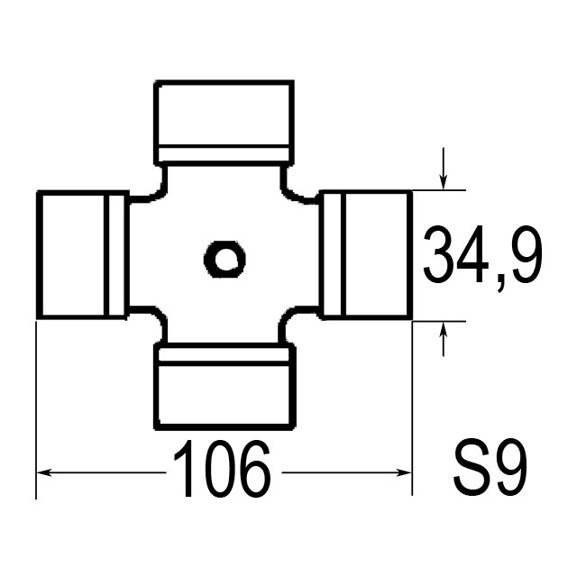 Croisillon 34,9X106 Graisseur Lateral référence fournisseur BYP4120M0012